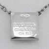 Boucheron Square Necklace 1P diamond K18 white gold/diamond Square 9.2g Women Used