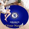 Chelsea F Custom Name Round Area Rug,Carpet Rug for Living Room Bedroom Sofa Playroom Decor,Non-slip Floor Mat