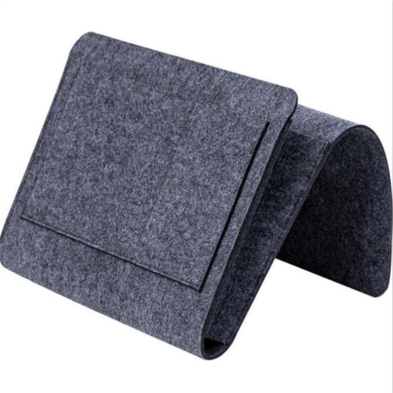 Household Armchair Caddy Felt Couch Recliner Armrest Organizer for Magazine Tablet Cell Phone Remote Control Hanging Storage Bag