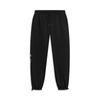 Li Ning Logo Print Fleece Lined Warm Cuffed Knitted Sports Pants Men Bottoms Black AKLTB11-4