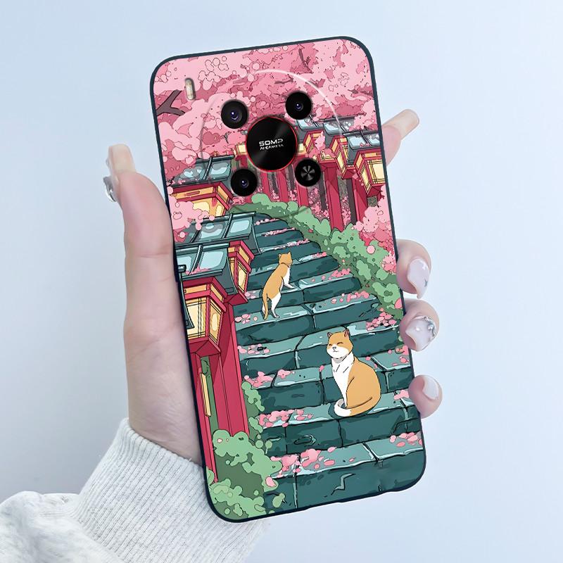 Милый Мультяшный Чехол Для ZTE Blade V70 MAX / ZTE Nubia V70 Max Печатный Корпус Защитная Крышка Мягкий Силикон Черный Корпус