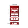 12Pcs Red Carbon Fiber Interior Central Console Cover Trim For Ford Explorer