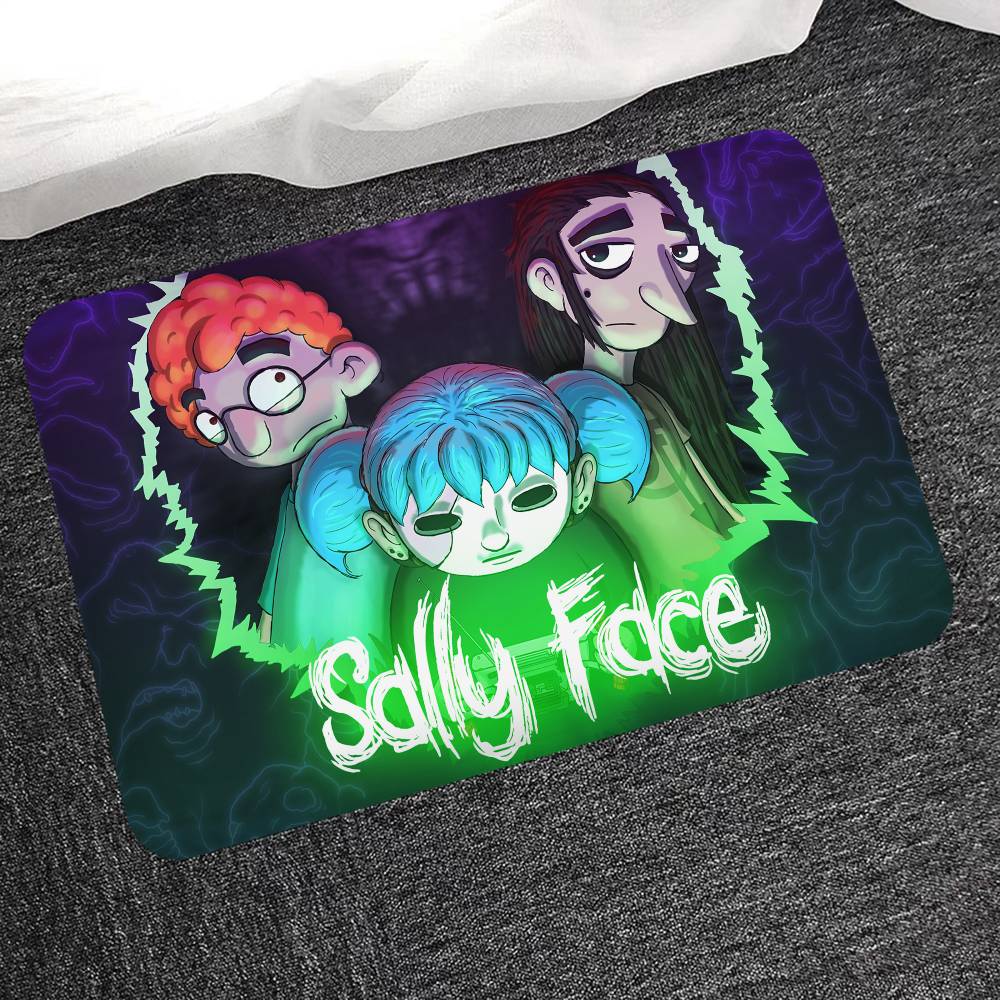 Игровые коврики для комнаты S-SallyS F-Face Противоскользящие Впитывающие воду Длинные коврики-подушки Коврик для спальни Бытовые ковры