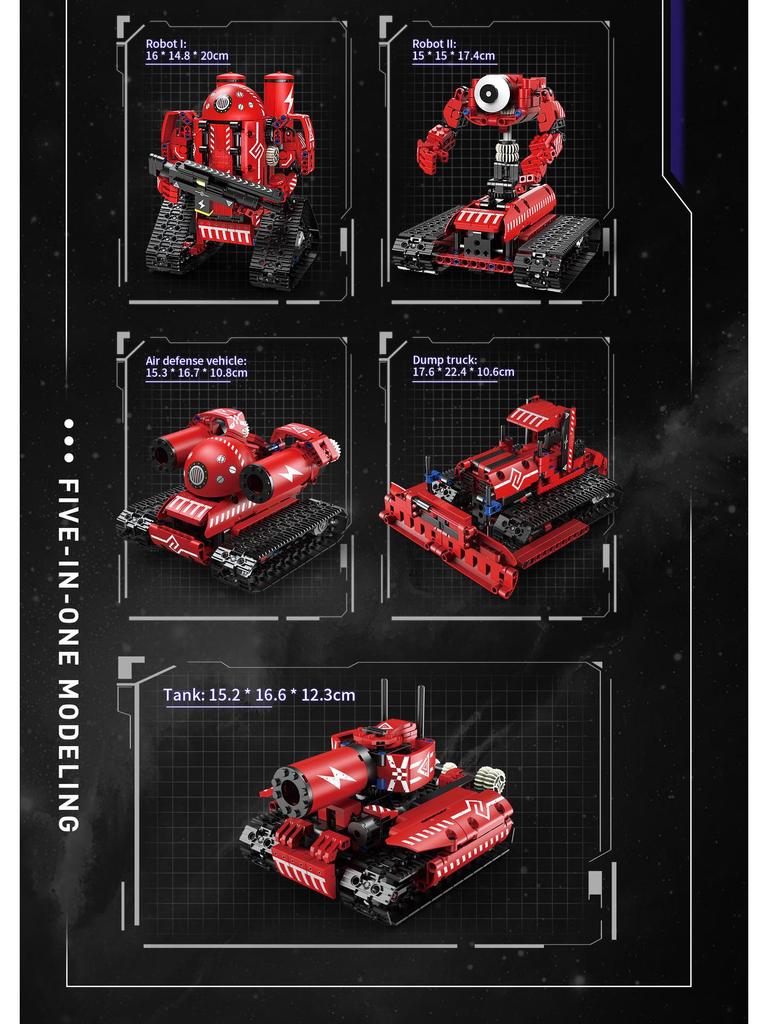 Kaiyu Kids' Remote Control Robot Car Toy - Compatible with Lego, Programmable, with Electric Assembly Building Blocks