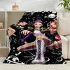 1PC Kpop cartoon Flannel Blanket Gift, Suitable for Both Men And Women, Soft Ideal for Beds And Sofa, Birthday Or Christmas Gift