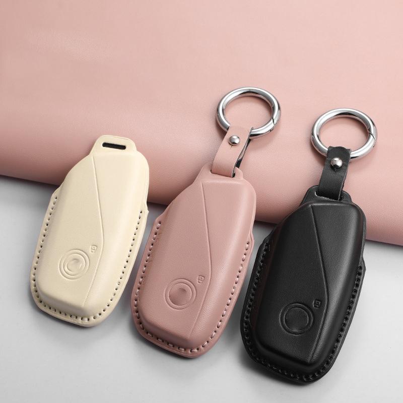 Genuine Leather Case For Bmw X1 X3 X5 X6 Xdrive G05 G81 Lci U06 M3 U11 5 Series 7 740Li 16I 40I Key Cover Car Accessories