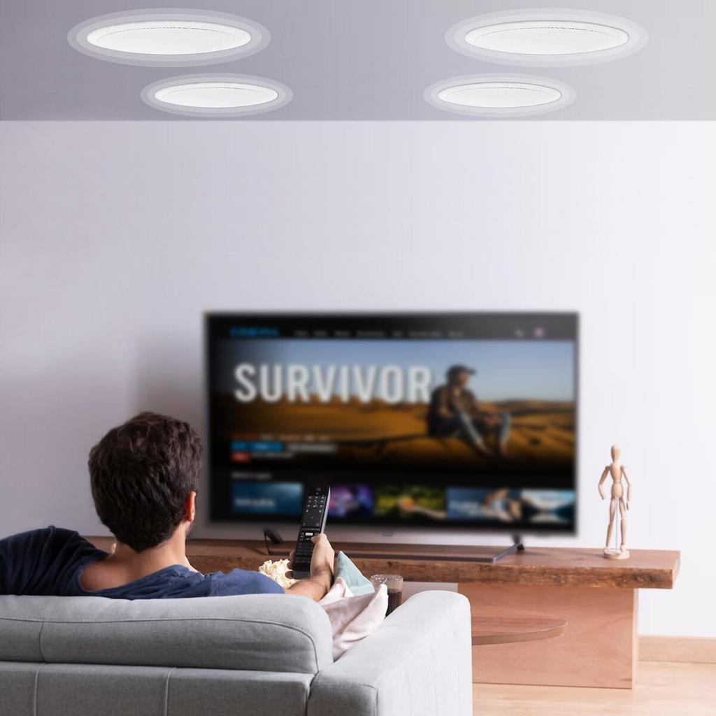 4PCs 8 in Ceiling Speakers 100W Flush Mount Ceiling & in-Wall Speakers