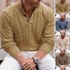 Осень-зима мужской свитер с высоким воротником, защитой шеи, пуговицами, трикотажный утолщенный однотонный свитер с длинными рукавами, свитер в английском стиле