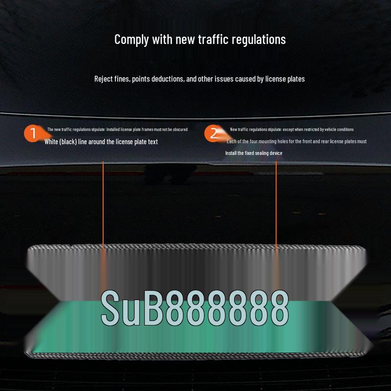 Tesla Model Y License Plate Frame - Original Style Car Modification Accessory