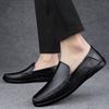 2025 Autumn New Soft Leather Soft-soled Men's Leather Shoes, Light and Breathable Pedals, Doudou Versatile Korean Version of Trendy Men's Shoes