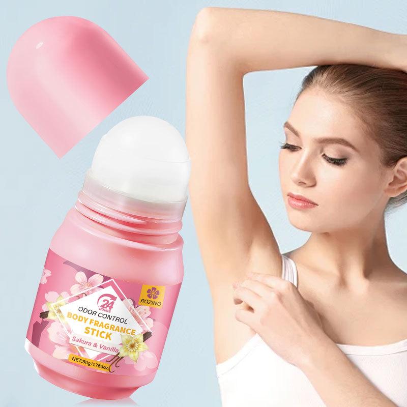 Antiperspirant Lotion ROZINO Cherry Blossom Vanilla Lasting Fragrance Antiperspirant Body Lotion Aromatic Body Bar