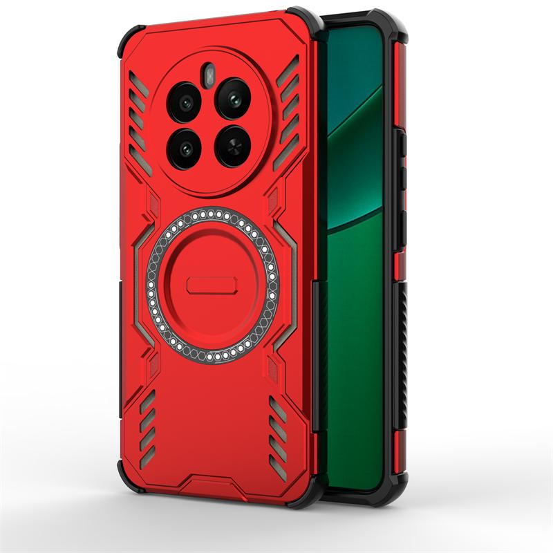 Чехол для Realme 12 Plus Для Realme 12 Plus 5G Противоударная Магнитная адсорбция Беспроводная зарядка Задняя крышка Для Чехол для Realme 12 Plus