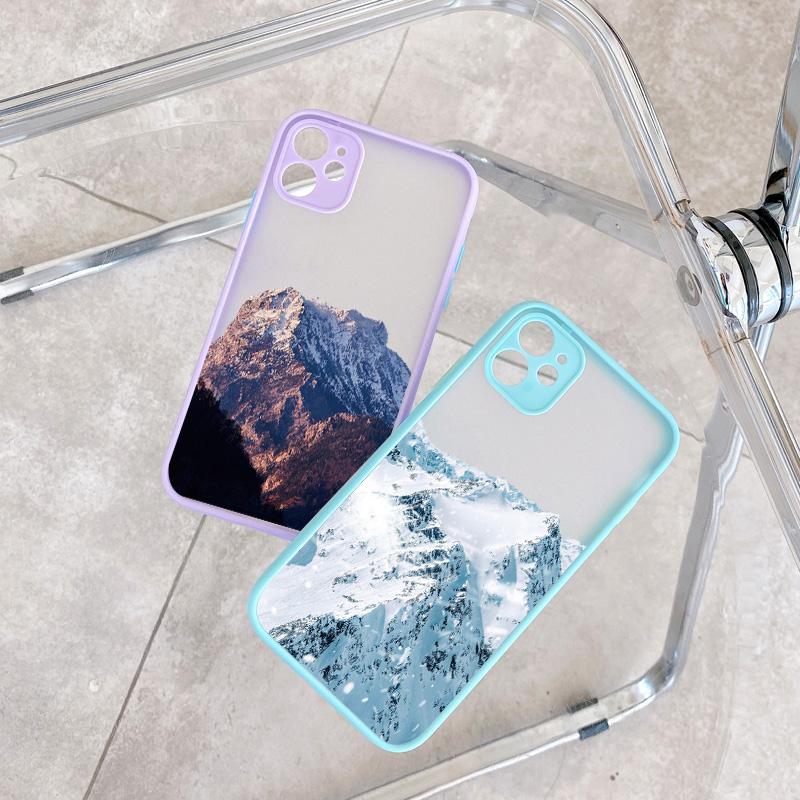 Эстетичный чехол для телефона с рисунком снежной горы для iPhone 7 8 Plus SE2 X XR XS MAX 15 14 12 13 mini 11 Pro Max Ударопрочный чехол
