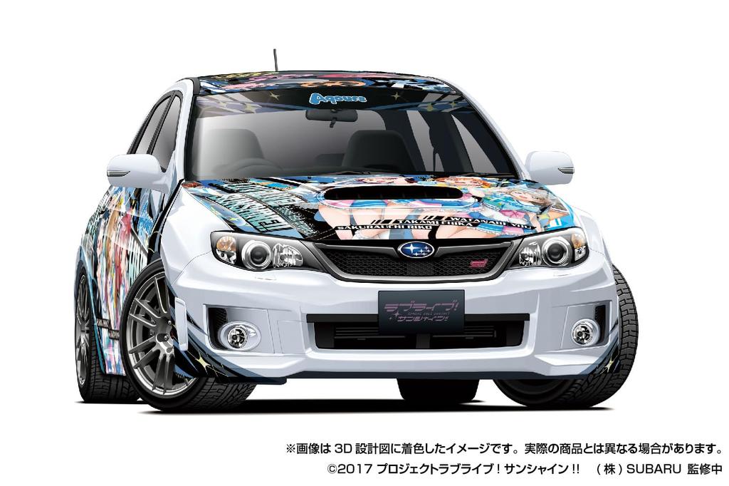 Aoshima Bunka Kyozai Серия Иташа Love Subaru GRB Impreza WRX STI Пластиковая модель 1/24 №2 Live! Солнечный свет!! '10 (Машина)