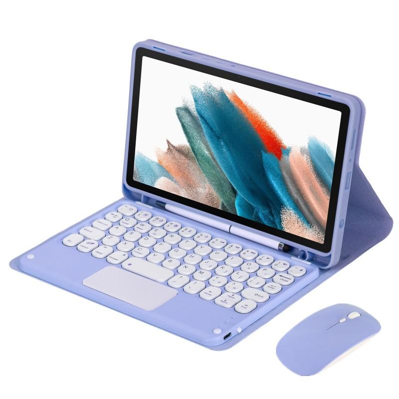 Чехол для планшета Galaxy Tab A11 8,7 дюйма со встроенным слотом для стилуса, силиконовая обложка, съемная Bluetooth-клавиатура, мышь, функция подставки