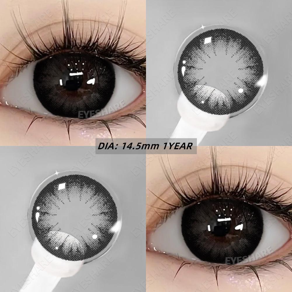 Eyeshare Модные цветные контактные линзы 1 пара сапфировых контактных линз Новые контактные линзы Коричневые линзы Серо-белые линзы Зеленые бьюти-линзы