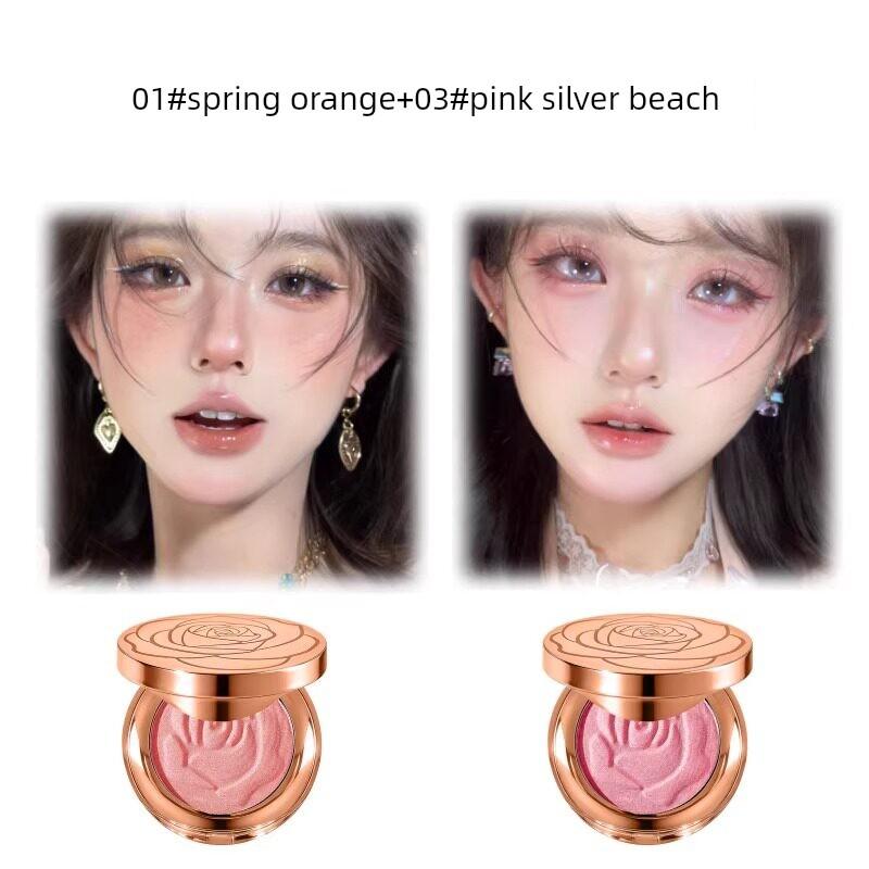 Zhao Lusi's Same Style [Best-Selling Three-In-One Blush] Age-Reducing Blush, Highlighter, Eyeshadow, and Contouring All-In-One Palette New Model