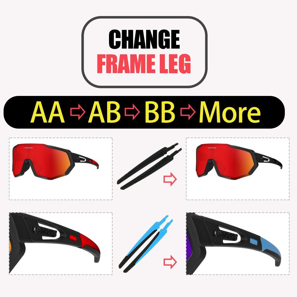 Queshark Поляризованные спортивные солнцезащитные очки с защитой от ультрафиолета, велосипедные очки с 5 сменными линзами, велосипедные очки