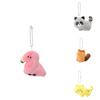 Charming Cartoon Zoo Series Plush Keychain Adorable Animal Character Soft Toy