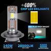 DAWN KNIGHT 140W K5C PLUS H7 H11 H1 H4 Светодиодная лампа для фар 4300K LED HB3 HB4 Двойная медная трубка Светодиодный комплект для автомобиля 12V 2 шт.