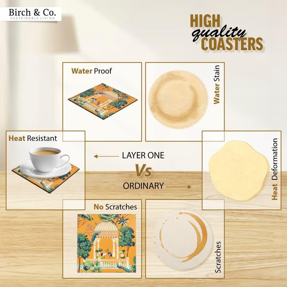 Подставки из кожи - Подставки под чай - Аксессуары для декора обеденного стола - Набор подставок для обеденного стола под горячее - Подставки под чашки, набор из 6 штук