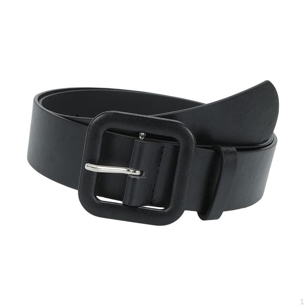 Fashion Jeans Belt Solid Pin Buckle Decor Adjustable Belts Girls Waistband PU Leather for