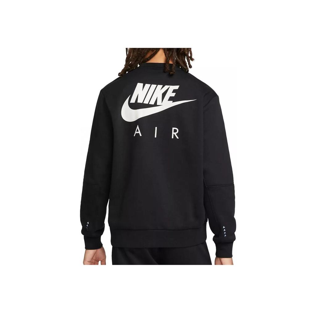Nike Letter Print Crew Neck Pullover Long Sleeve Sweatshirt Men Sweatshirt Black DM5207-010