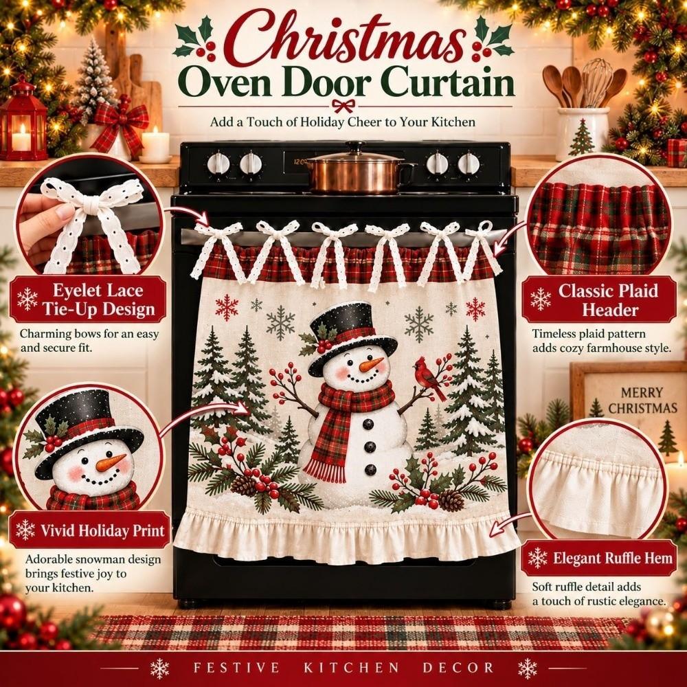 Farmhouse Tie Oven Cover Curtain Pastoral Style Coffee Machine Half Curtain Kitchen