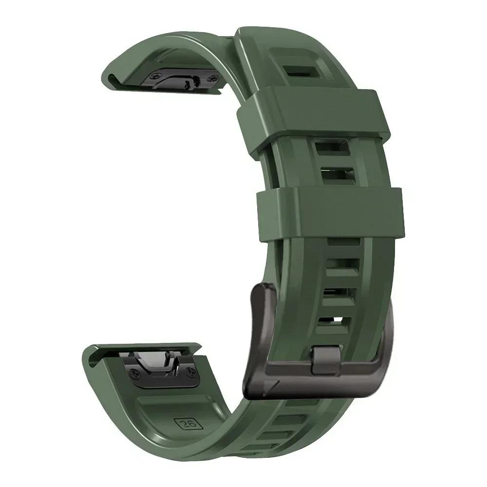 Силиконовый ремешок QuickFit 22 мм 26 мм для часов Garmin Fenix 8pro 7 7X E 6X 6 Pro 5 5X Plus Epix/Enduro/Descent Mk2i/Instinct 3