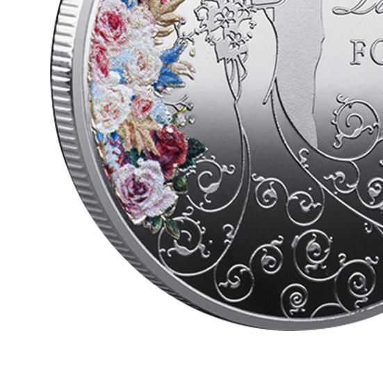 Монета для пары, коллекционный сувенир, длинный тисненый декор, долговечный свадебный сувенир с покрытием, монета для пары