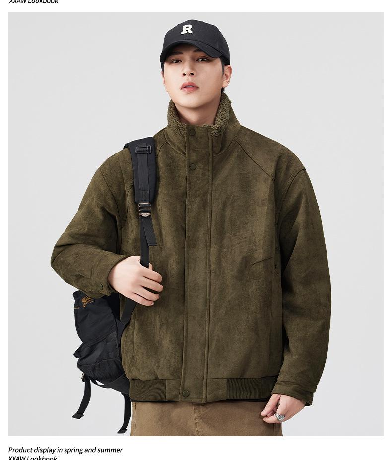 Мужская ретро-куртка Mu Yuan из кожи и меха ягненка - Зимняя коллекция