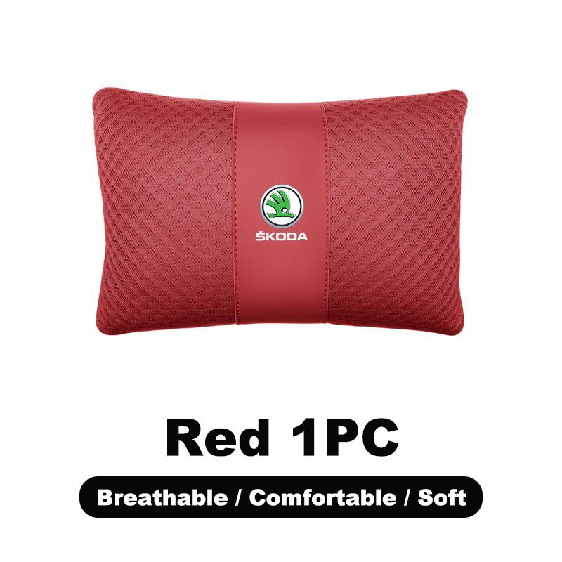 Car Seat Headrest Lumbar Support Cushion Pillow For Skoda S Fabia 2 Superb Octavia 2 Karoq VII Yeti Scala Kamiq VRS Accessories