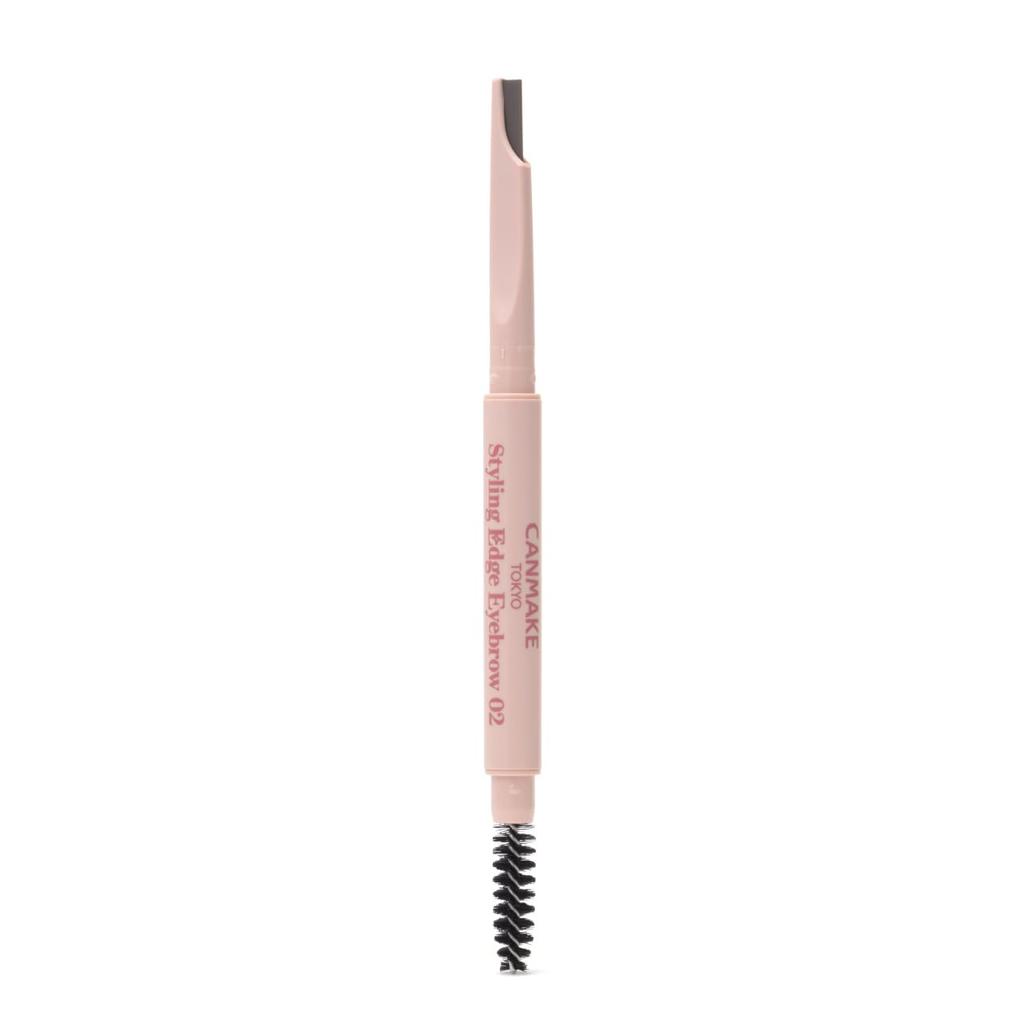 CANMAKE Styling Edge Eyebrow Pencil with Brush, Thin Core [All 2 Colors]