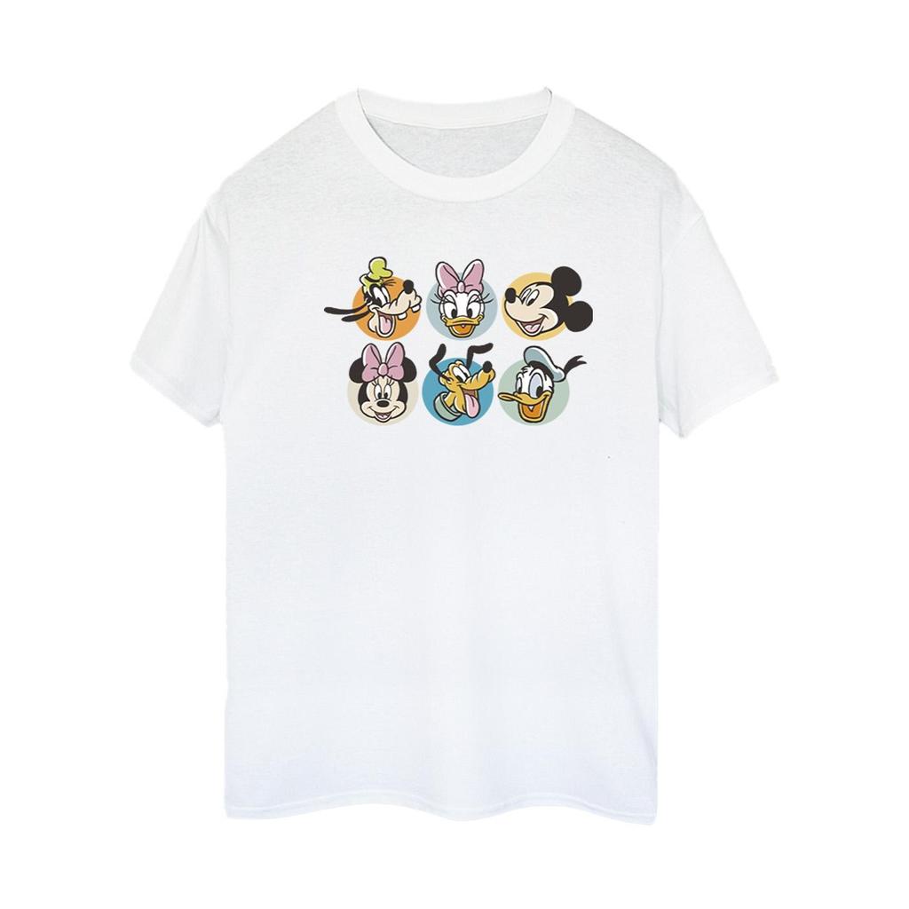 Disney Женская/женская хлопковая футболка с изображением Микки Мауса и друзей-бойфренда