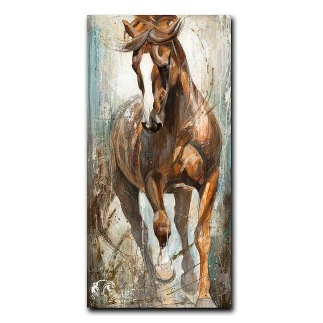 Modern Galloping Horses Landscape Canvas Painting Posters and Prints Wall Art Picture for Living Office Room Bedroom Home Decorating