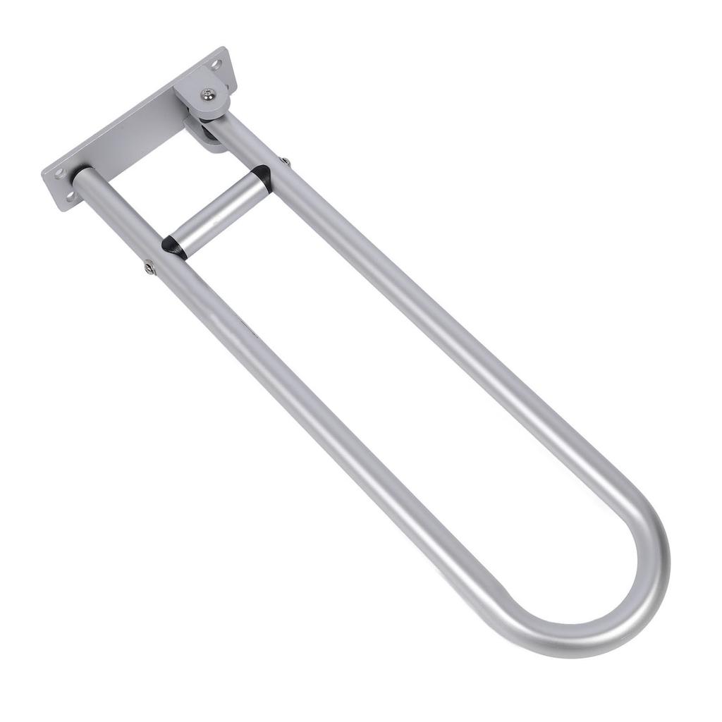 Flip Up Toilet Grab Bar Sturdy Aluminium Alloy Adjustable Anti Slip Fold Down Grab Bar for Bathroom