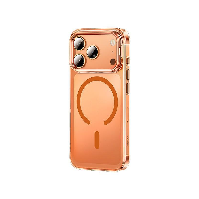 Прозрачный магнитный чехол Remax с подставкой для объектива для iPhone 17/16