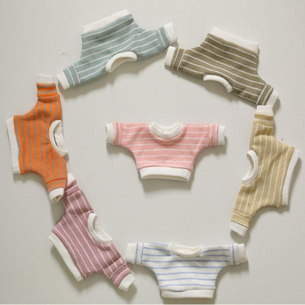 Handmade Bear Stripe Shirt 15 Colors Dolls Tops Dolls Accessories for 10cm Cotton Dolls