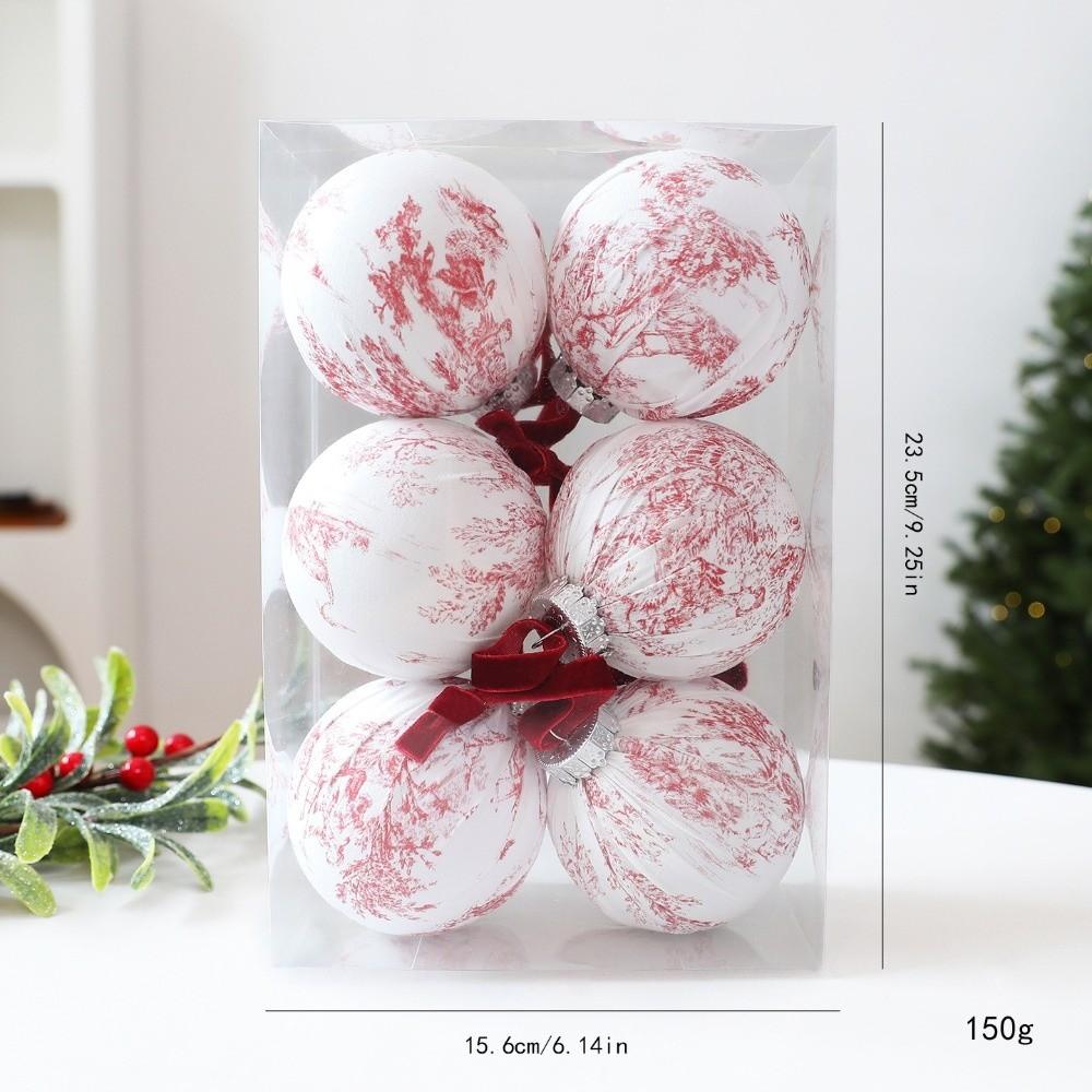 Print Pattern Christmas Ball Ornaments 8CM Christmas Tree Decorations Party Decoration