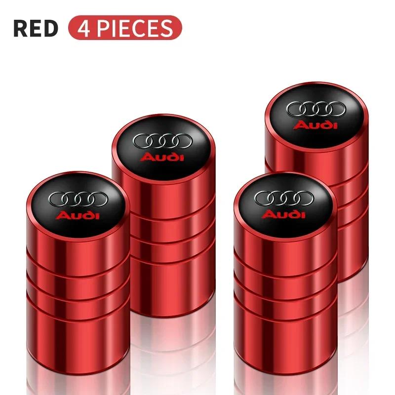 4pcs/set Car valve stem caps cover For q2 A1 A3 A4 A5 A6 A7 A8 Q2 Q3 Q5 Q7 TT S line S3 S4 S5 S6 R8 RS Car sticker accessories