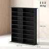 16 Compartment Media Shelf Black