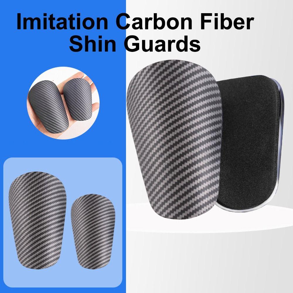 Small Size Shin Guards Imitation Carbon Fiber Knee Pads Fashion Protective Soccer Pads