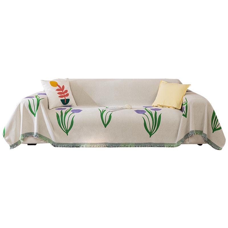 Полотенце для дивана-тюльпана, универсальное покрывало для дивана из синели с защитой от царапин, одеяло на четыре сезона, простой современный чехол для дивана, подушка