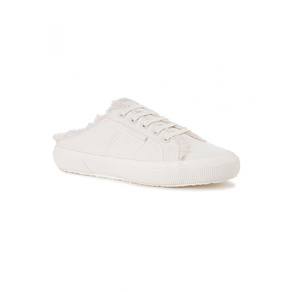 Меховые мюли Superga S00gzm0a4p Superga 2402 цвета слоновой кости