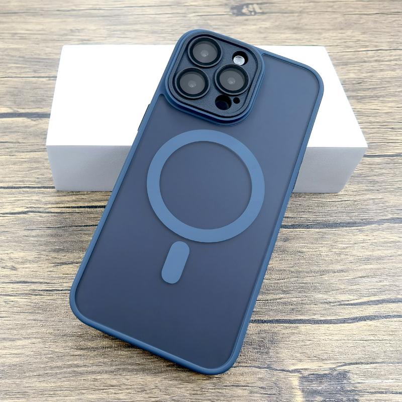 Роскошный матовый чехол для iPhone 16 15 14 13 12 11 Pro Max iPhone15 iPhone14 iPhone13 для Magsafe Magnetic Anti-Fingerprint Covers