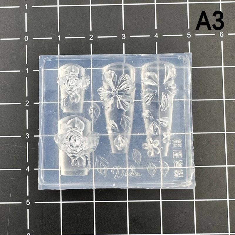 Silicone Nail Mold Rose Flower Shape Nail Decorations Nail Salon Nails Diy Design Nail Salon Stereoscopic Manicure Tool
