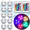 Светодиодный ночник для помещений на батарейках, RGB водонепроницаемая лампа для бассейна с пультом дистанционного управления, 16 цветов, для стола, вазы, аквариума