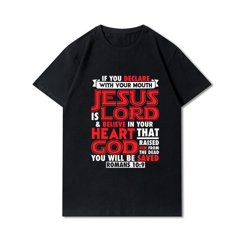 Футболка большого размера «Я люблю Иисуса» Христианская вера Унисекс Повседневные хлопковые топы Персонализированная печать Уличная одежда Подарок для любителей Иисуса Футболка