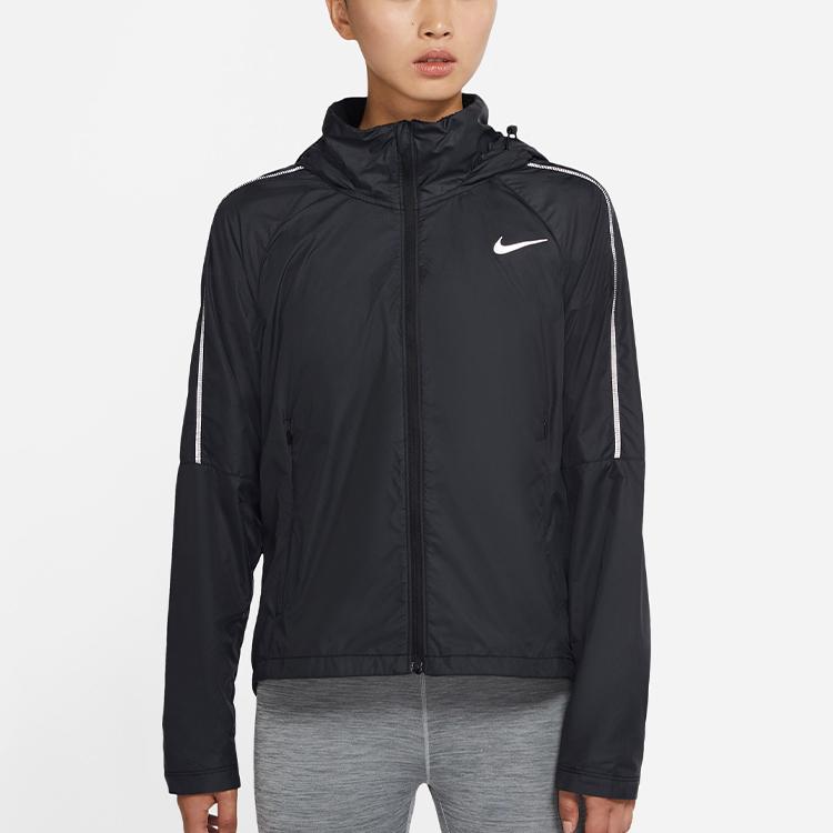 Nike Jackets Women's Black Hooded Moderate Other (Unisex) Jackets CU3386 010
