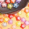 20 шт. 11 мм прозрачные бусины в виде цветка и буквы конфетного цвета для изготовления ювелирных изделий, ожерелья, браслета, поделок своими руками